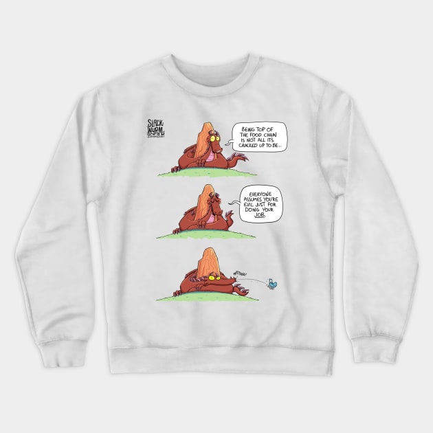 Slack Wyrm #187 - Food Chain Crewneck Sweatshirt by Slack Wyrm